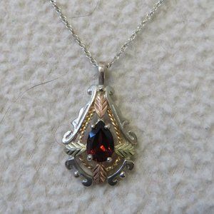 Black Hills Gold 12K Gold Pendant With Chain